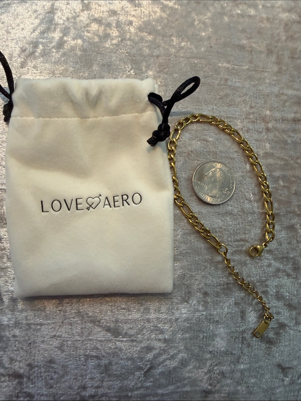 LOVE AERO Gold Chain Bracelet